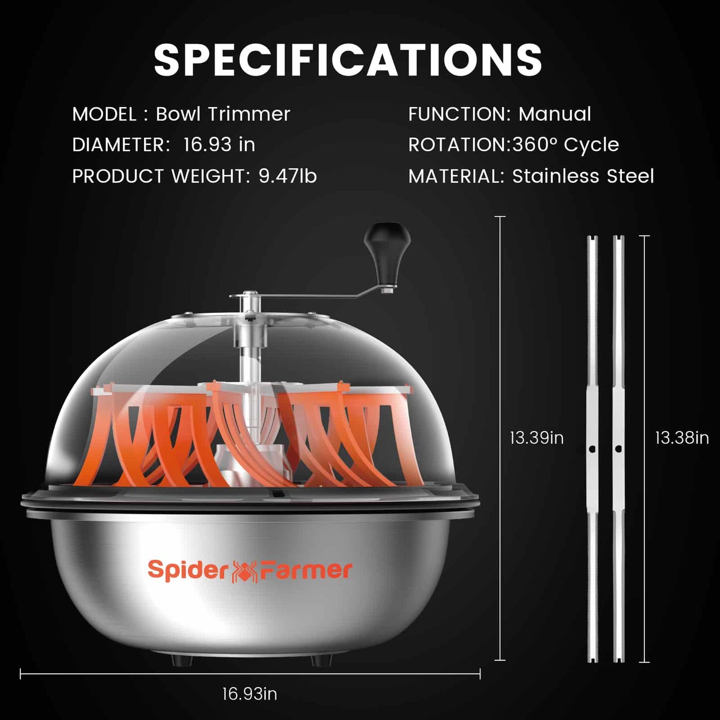 Spider Farmer - Bowl Trimmer 400mm