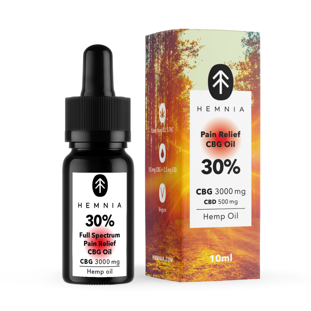 Vollspektrum Schmerzlinderung CBG - 30% CBG, 5% CBD, 4000 mg, 10 ml