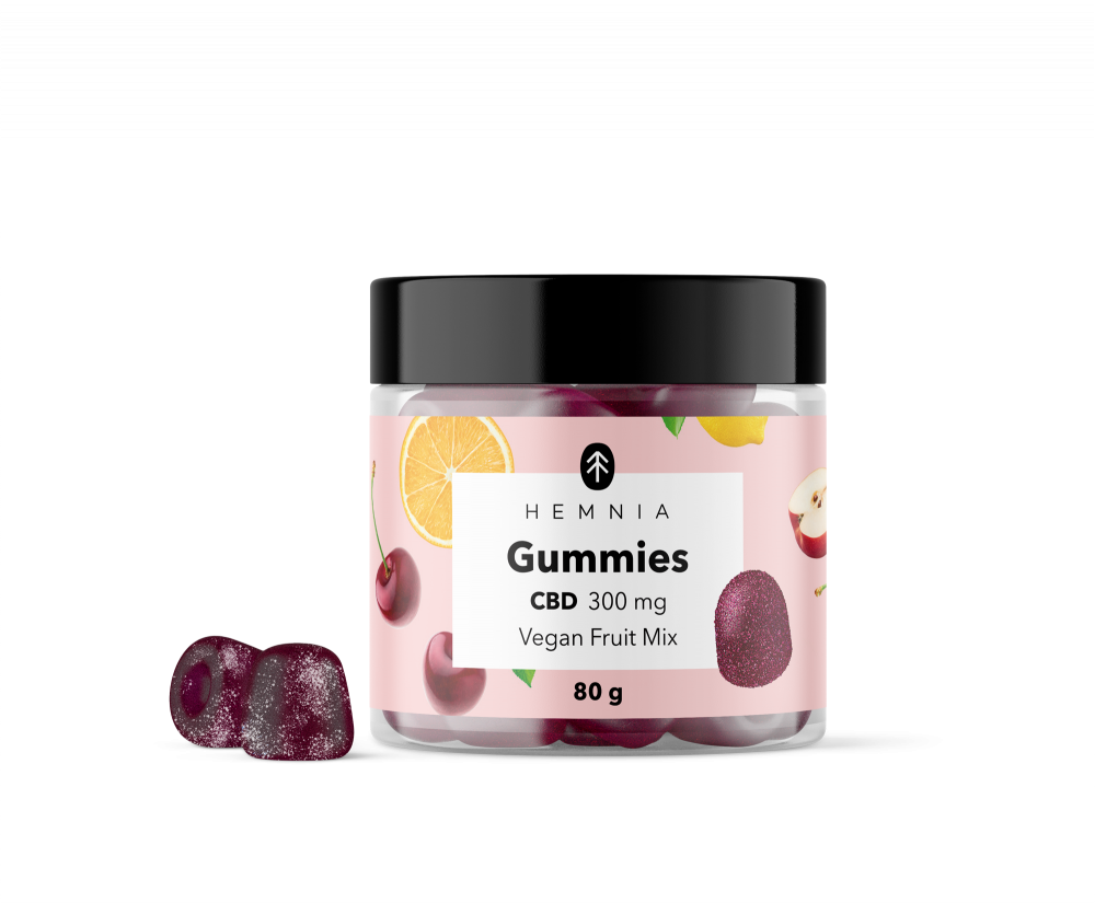 2x CBD Vegane Gummis, Fruchtmix, 300 mg CBD, 30 Stück x 10 mg, 80 g