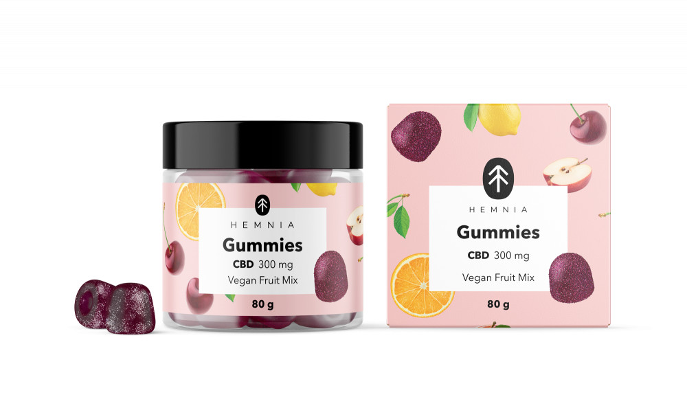 2x CBD Vegane Gummis, Fruchtmix, 300 mg CBD, 30 Stück x 10 mg, 80 g