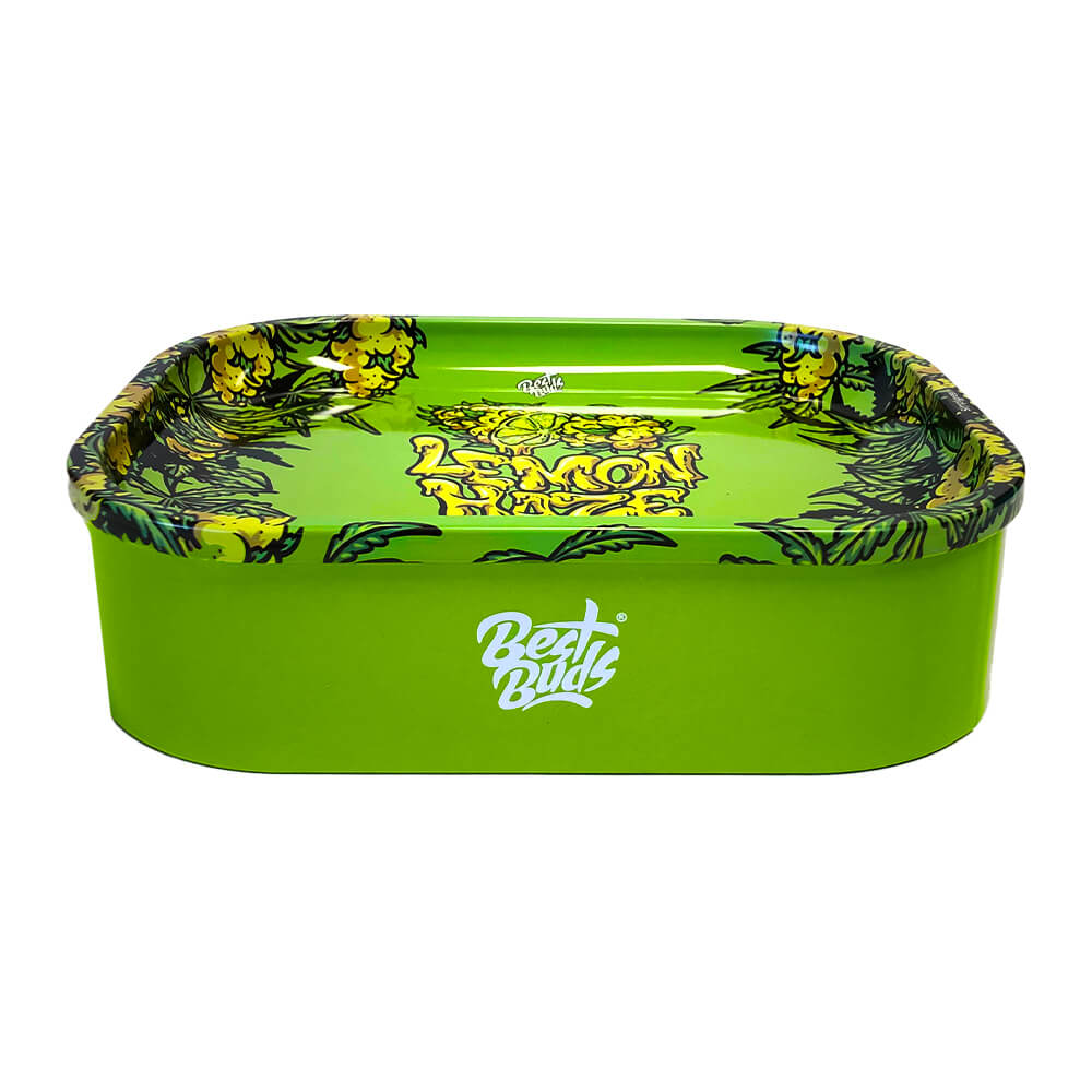 Beste Buds Box Rolling Tray mit Aufbewahrung Lemon Haze